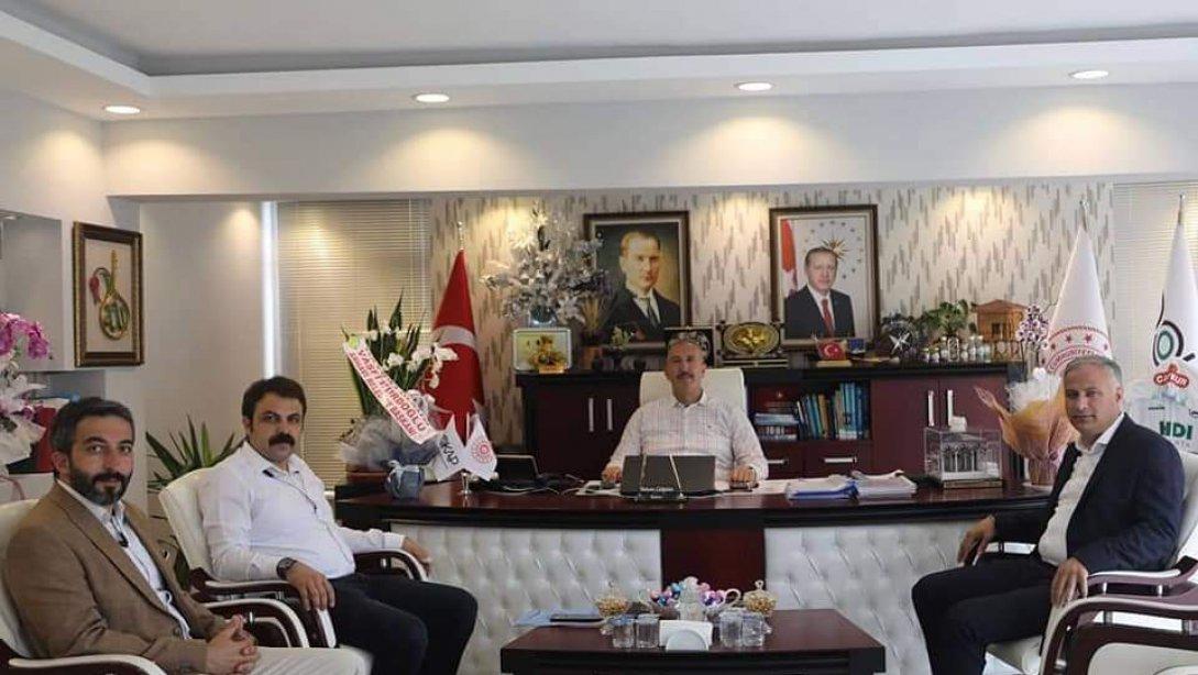 Milli Eğitim Müdürümüz Cengiz Karakaşoğlu,  DOKAP Başkanı Hakan Gültekin'i Ziyaret Etti.